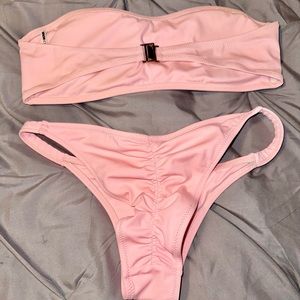 Baby pink Fashion Nova scrunch butt bikini